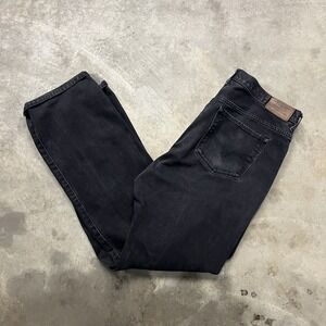 Vintage Guess Relaxed Fit Y2k Jeans Mens 38Wx32L Black Faded Baggy Straight Leg